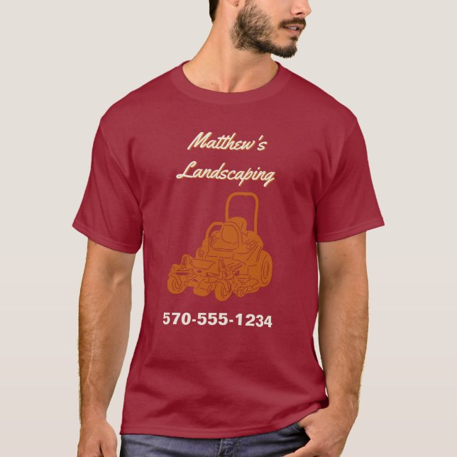 Camiseta El negocio de la siembra de césped paisajista pers (Anverso)
