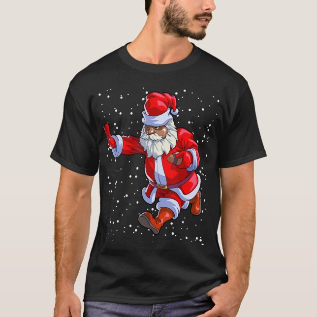 Camiseta El negro afroamericano Santa Claus Fútbol Afro C (Anverso)