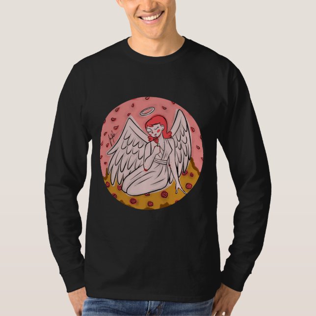 Camiseta El negro de la manga larga de Angel Esther (Anverso)