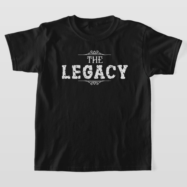 Camiseta El negro de los niños del Día del Padre heredado (Distribución)
