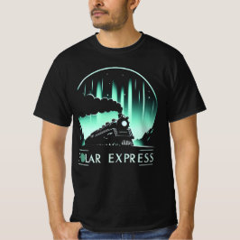 Camiseta El negro del tren Polar Express de moda para hombr