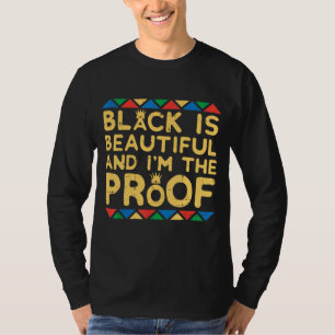 Camiseta El negro es bello Kente historia negra BHM África