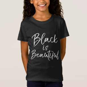 Camiseta El negro es bello para los niños pequeños y los ne