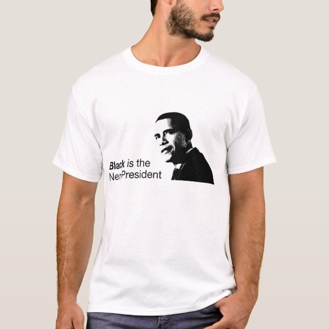 Camiseta El negro es el nuevo presidente Obama T-Shirt (Anverso)