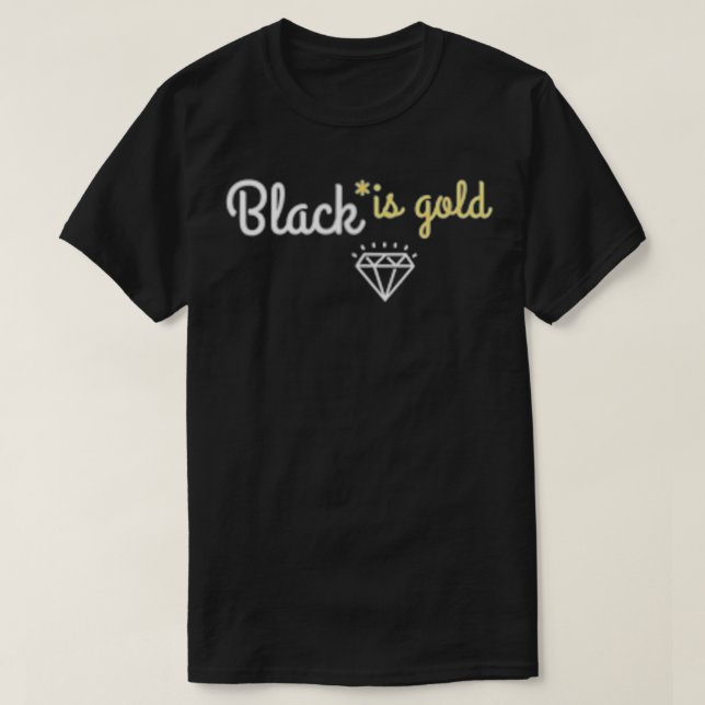 Camiseta El negro es oro (Diseño del anverso)