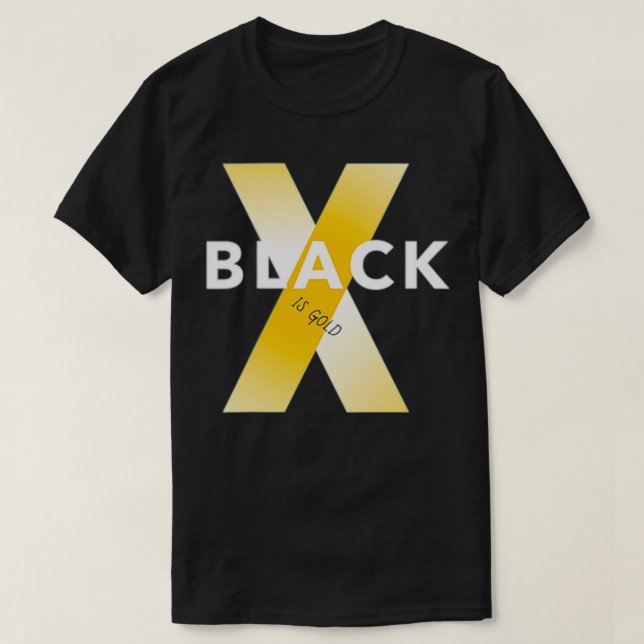 Camiseta El negro es oro (Diseño del anverso)