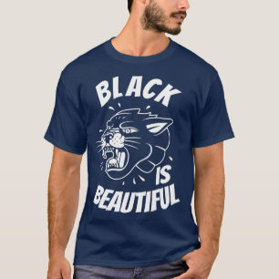Camiseta El negro es un hermoso gato negro pantera