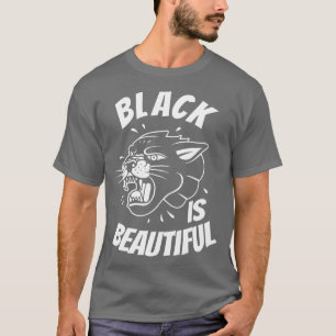 Camiseta El negro es un hermoso gato negro pantera