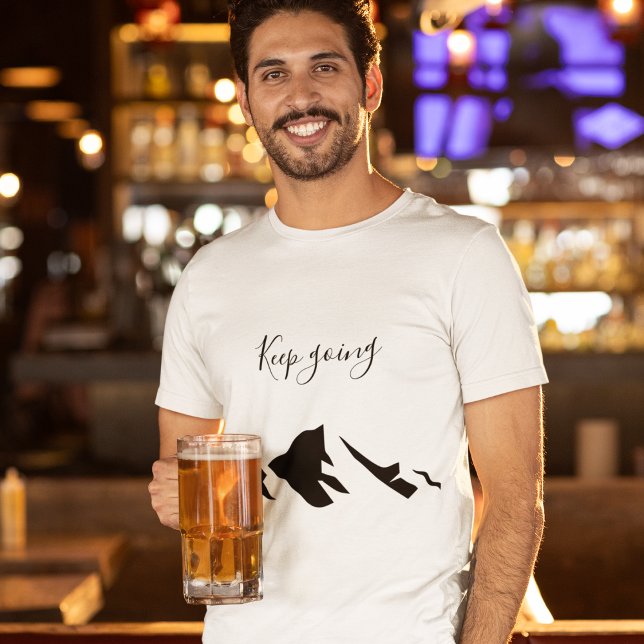 Camiseta El negro moderno sigue andando simple (Subido por el creador)