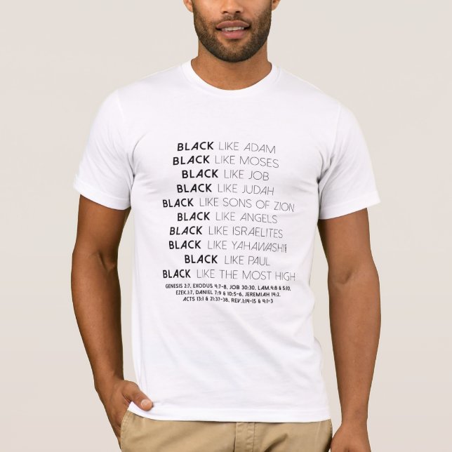 Camiseta EL NEGRO TIENE GUSTO… (Fuente negra) (Anverso)