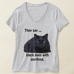 Camiseta - El negro va con cualquier gato