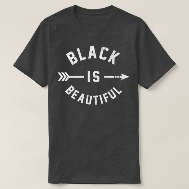 Camiseta El negro vintage es bello (Diseño del anverso)