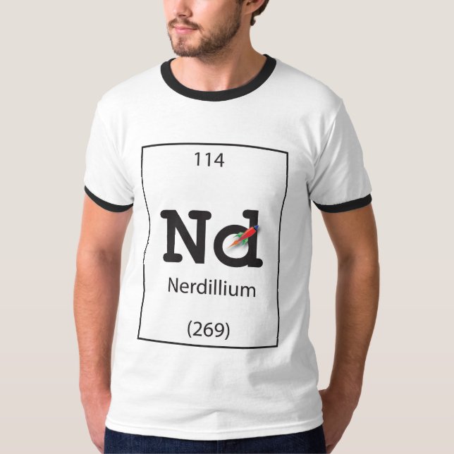 Camiseta El nerdillium del elemento humano (Nd) (Anverso)