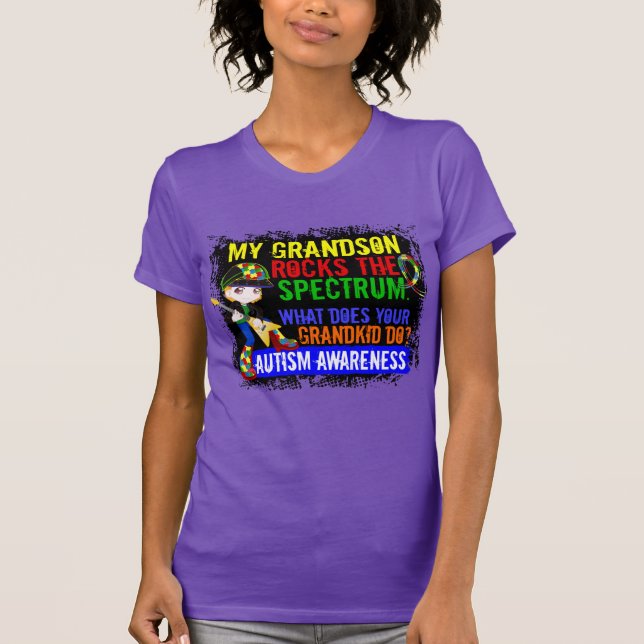 Camiseta El nieto oscila el autismo del espectro (Anverso)