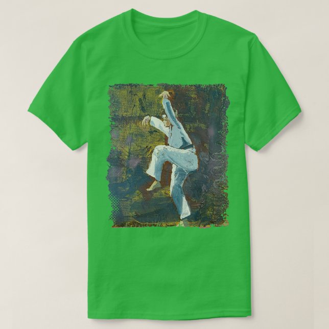 Camiseta El niño de la grúa Kick Karate 1 (Diseño del anverso)