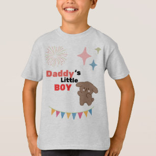 Camiseta El Niño de Papá Perro Lindo Gris Heather Juventud
