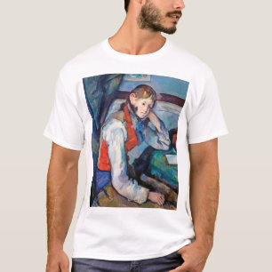Camiseta El niño en el chaleco rojo, Cezanne