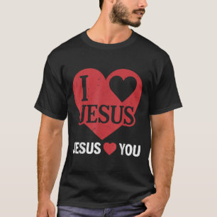 Camiseta El niño que amo a Jesús me ama Dios cristiano así 