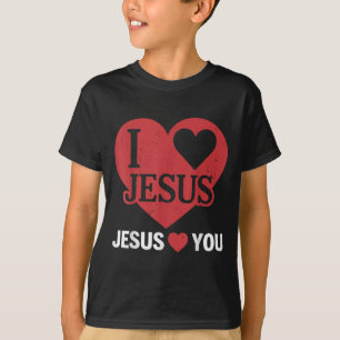 Camiseta El niño que amo a Jesús me ama Dios cristiano así