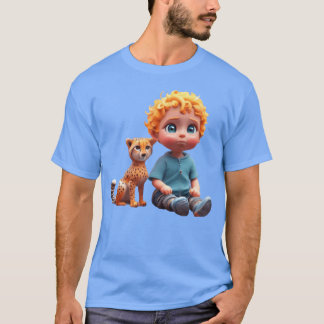 Camiseta El niño y los amigos del gato