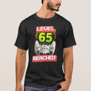 Camiseta El nivel 65 alcanzó el 65º videojuego de cumpleaño