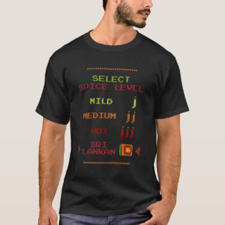 Camiseta El nivel de especias medio caliente Juego retro ci
