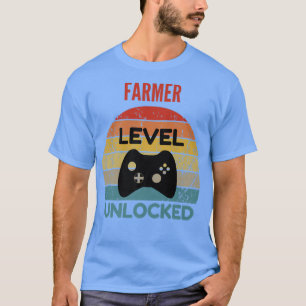 Camiseta El nivel de granjero desbloqueó el regalo de jugad
