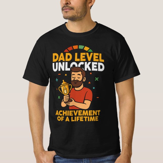 Camiseta El nivel de papá desbloqueado - Gracioso regalo de (Anverso)