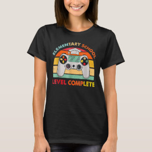Camiseta El nivel de primaria de Vintage completado el últi