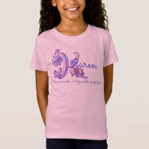 Camiseta El nombre de chica Karen significa monograma de co