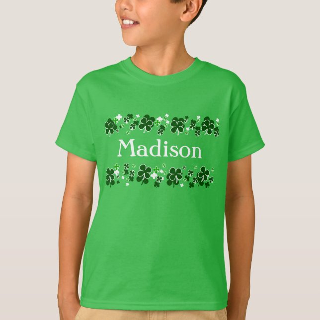 Camiseta El nombre de encargo embroma el día de St Patrick (Anverso)