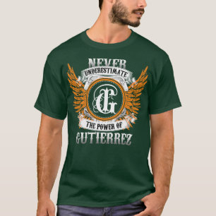 Camiseta El nombre de Gutiérrez Shirt nunca subestima el po