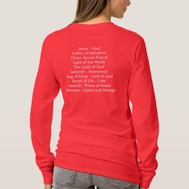 Camiseta El nombre de las señoras Jesús sobre todo nombra (Reverso)