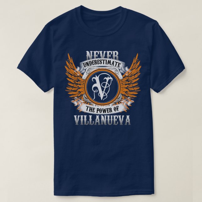 Camiseta El nombre de Villanueva Shirt Nunca Subestima El P (Diseño del anverso)