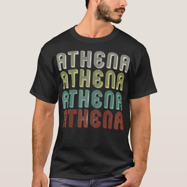 Camiseta El Nombre Es Athena En La Discoteca Divertida Retr (Anverso)