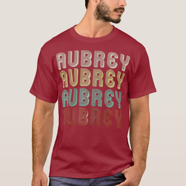 Camiseta El Nombre Es Aubrey En La Divertida Discoteca Retr (Anverso)