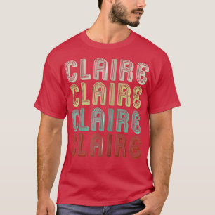 Camiseta El Nombre Es Claire In Retro Vintage Disco Funny