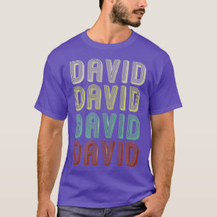 Camiseta El Nombre Es David In Funny Retro Vintage Disco
