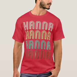Camiseta El Nombre Es Hanna In Retro Vintage Disco Funny
