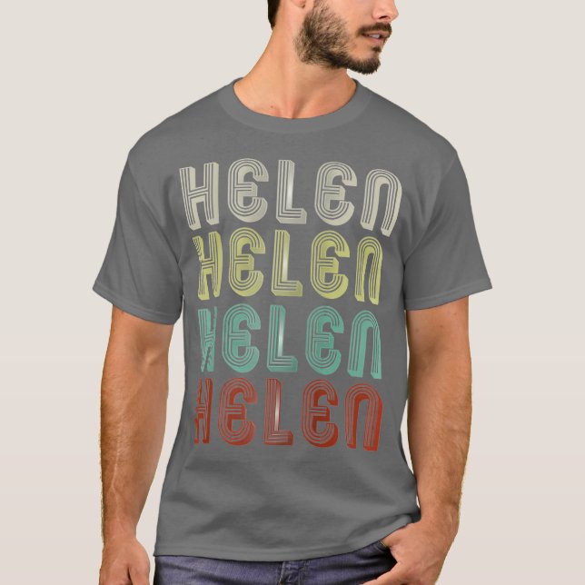 Camiseta El Nombre Es Helen En La Divertida Disco Retro Vin (Anverso)