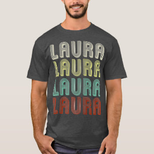 Camiseta El Nombre Es Laura En La Discoteca Divertida Retro