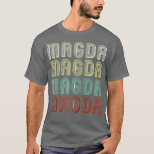 Camiseta El Nombre Es Magda En Una Discoteca Divertida Retr