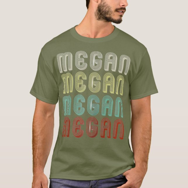 Camiseta El Nombre Es Megan En La Funny Discoteca Retro Vin (Anverso)