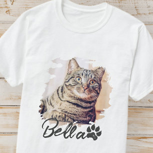 Camiseta El nombre y la fotografía de la tipografía simple 