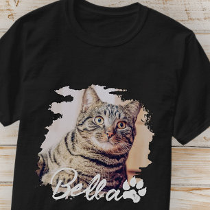 Camiseta El nombre y la fotografía de la tipografía simple 
