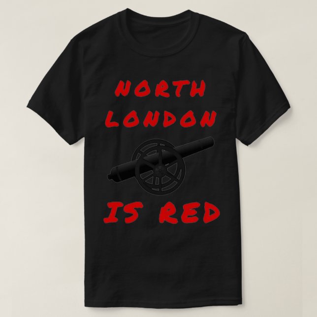 Camiseta El Norte De Londres Está Rojo (Diseño del anverso)
