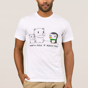 Camiseta El norte y sur poste (letras negras)