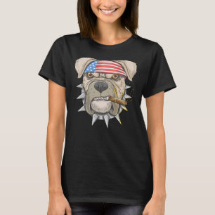 Camiseta El norteamericano Pitbull Terrier Dog Retro Usa Fl