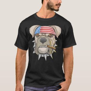Camiseta El norteamericano Pitbull Terrier Dog Retro Usa Fl