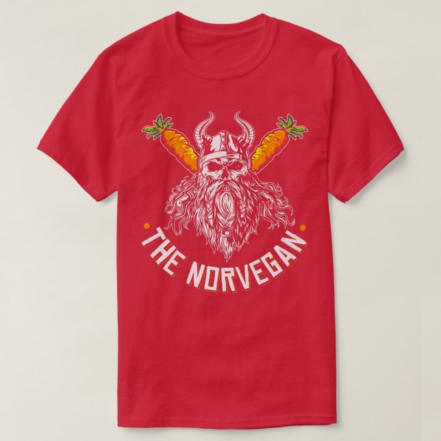 Camiseta El norvegano, el vegan viking carrot norsemen vege (Diseño del anverso)